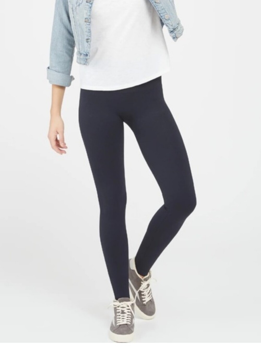 spanx look at me now seamless leggings blue size M